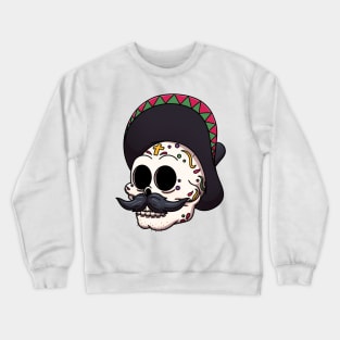 Male Dia De Los Muertos Sugar Skull Crewneck Sweatshirt